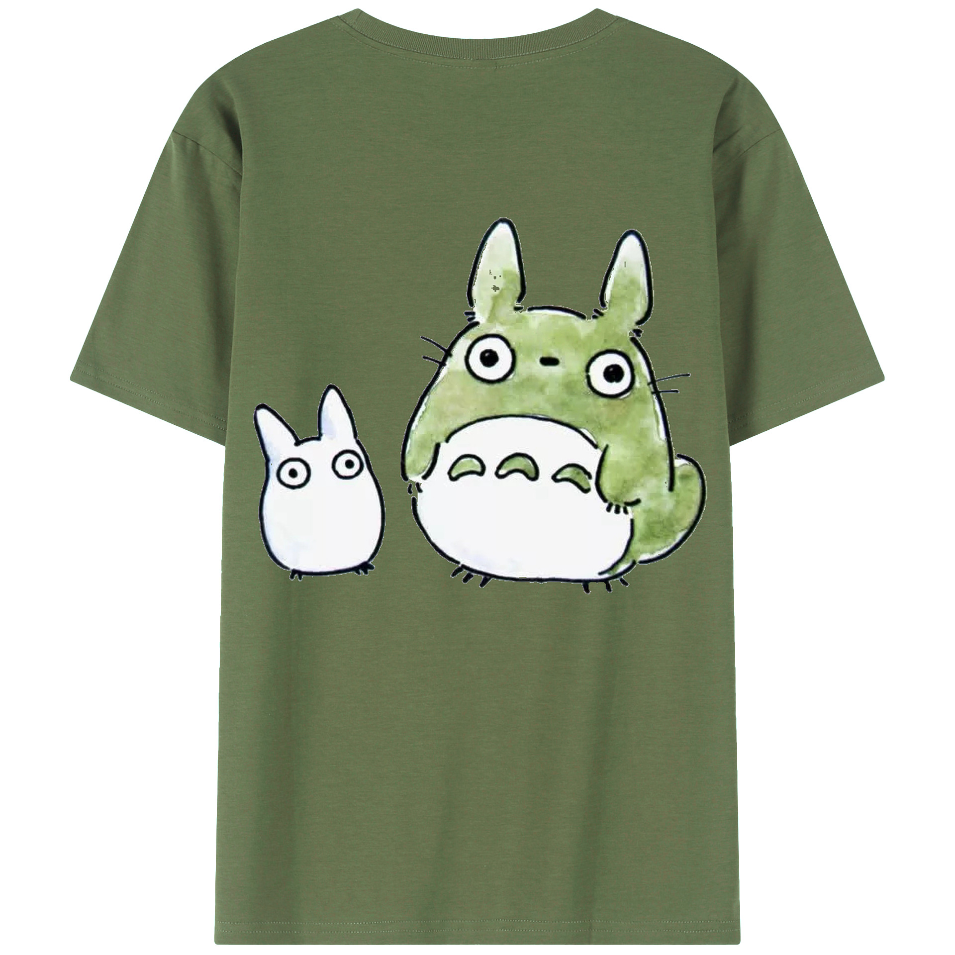 （画像用） となりのトトロ 草壁メイ 草壁サツキ My Neighbor Totoro Satsuki Kusakabe Mei Kusakabe 綿100％ メンズ半袖Tシャツ（バックプリント） 通気性